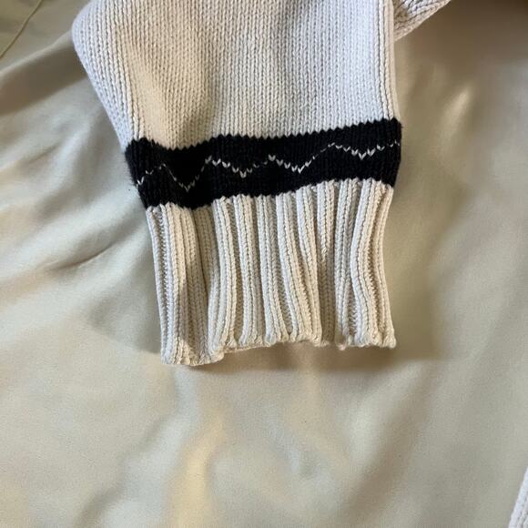 Vtg Y2K White Argyle Diamond Cardigan Wmns M Preppy Academia - Picture 6 of 11